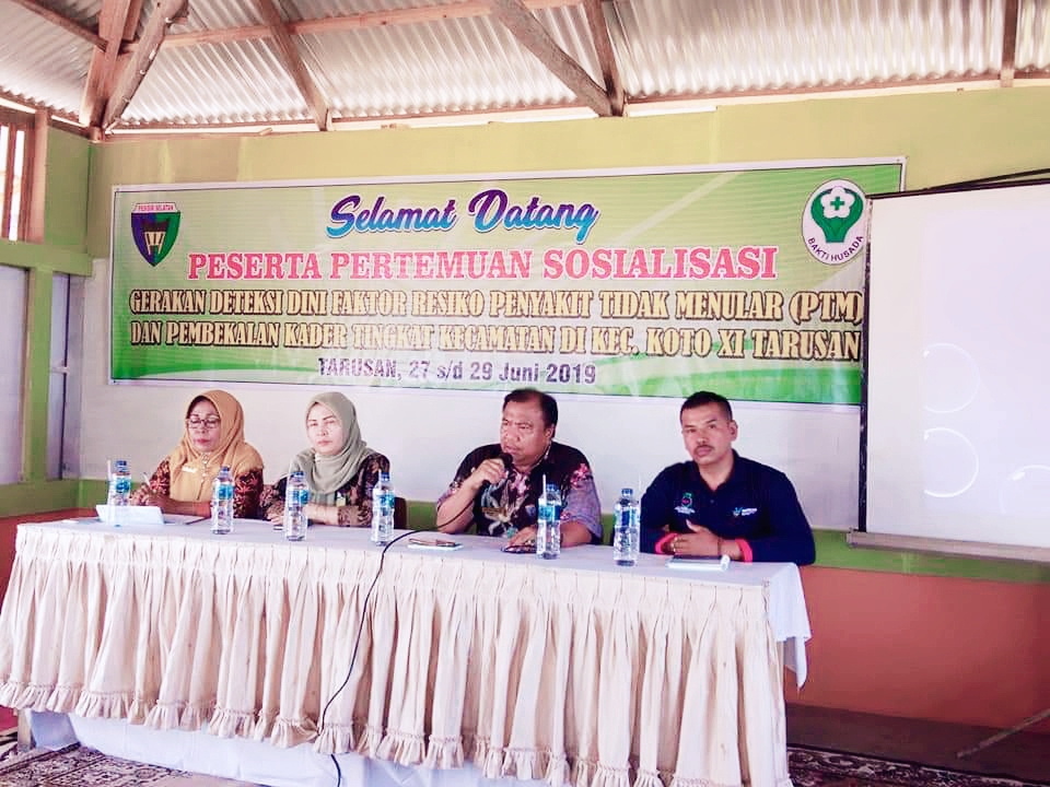 Pembekalan  Kader Tingkat Kecamatan di Kec. Koto XI Tarusan tentang Deteksi Dini Penyakit PTM