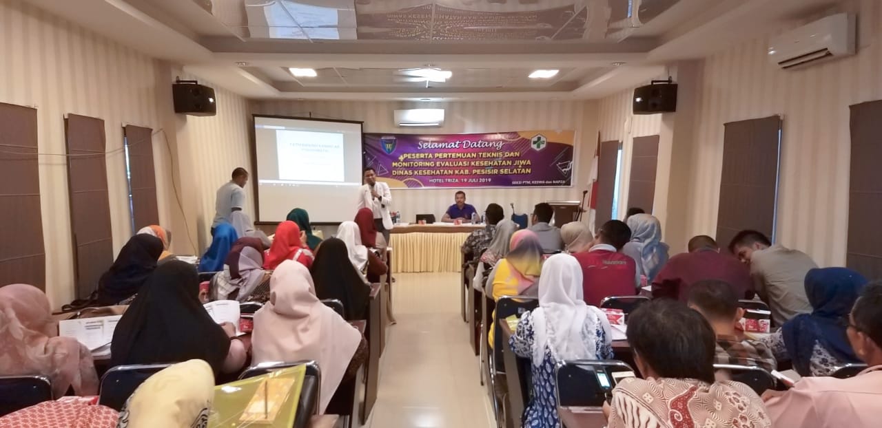 Pertemuan Teknis dan Monev Kesehatan Jiwa di Hotel Triza Painan