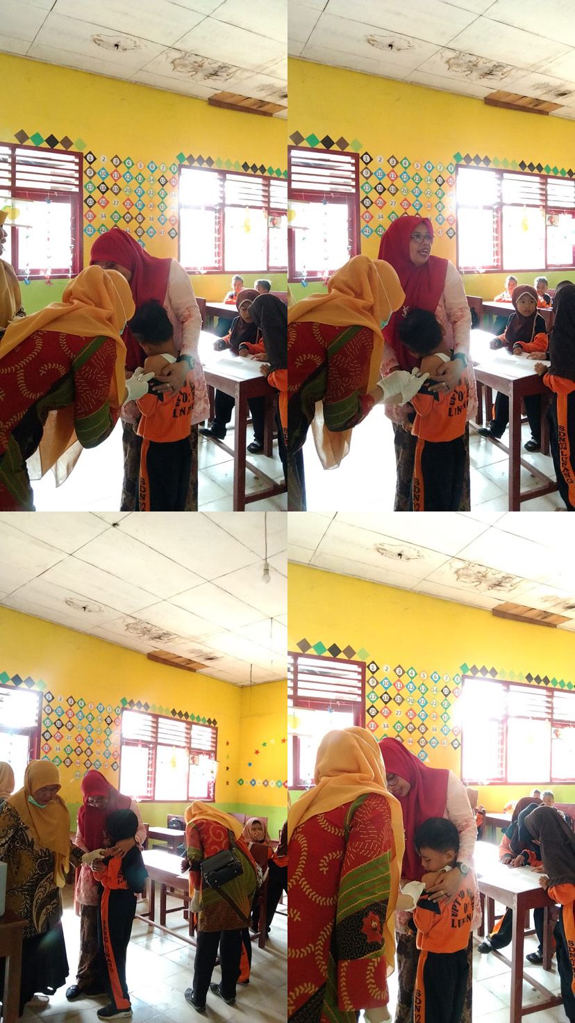 kegiatan BIAN (Bulan Imunisasi Anak Nasional) di SD UPT 02 Lunang Pusk Tj.Beringin