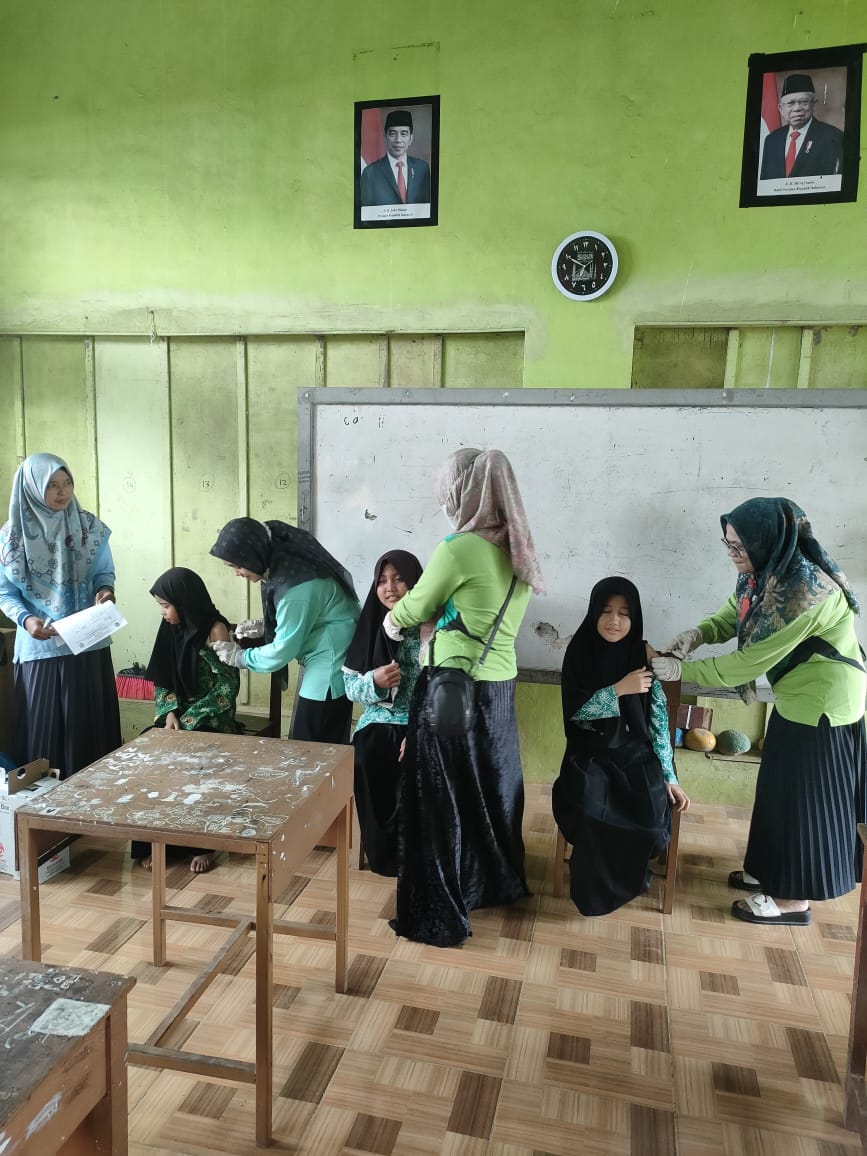 Puskesmas Tanjung Makmur melaksanakan Bulan Imunisasi Anak Nasional (BIAN) 