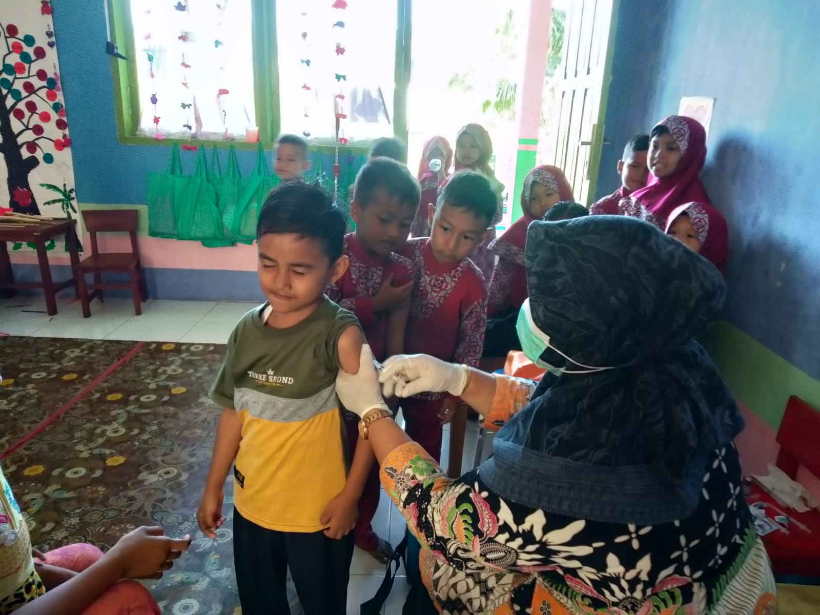 Program Imunisasi  UPT Puskesmas Air Haji laksanakan  BIAN DAN VAKSINASI COVID-19. pada hari Kamis 1