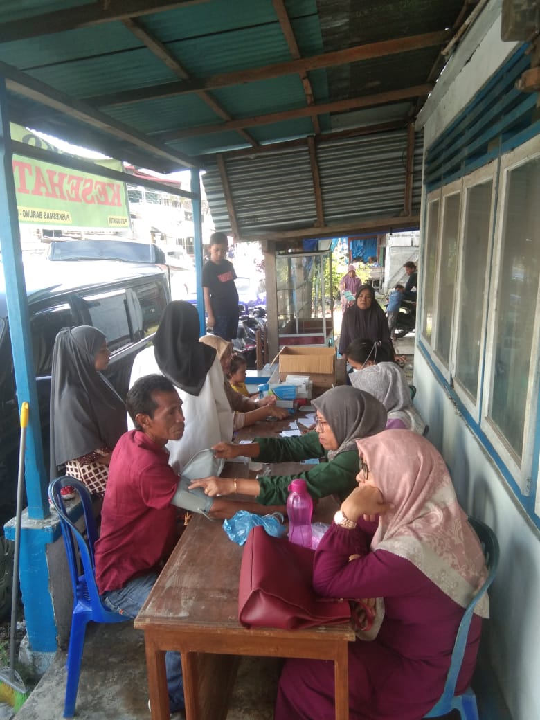 Puskesmas bbb melakukan inovasi yang di beri nama SESAR ( sehari pengobatan pasar).
