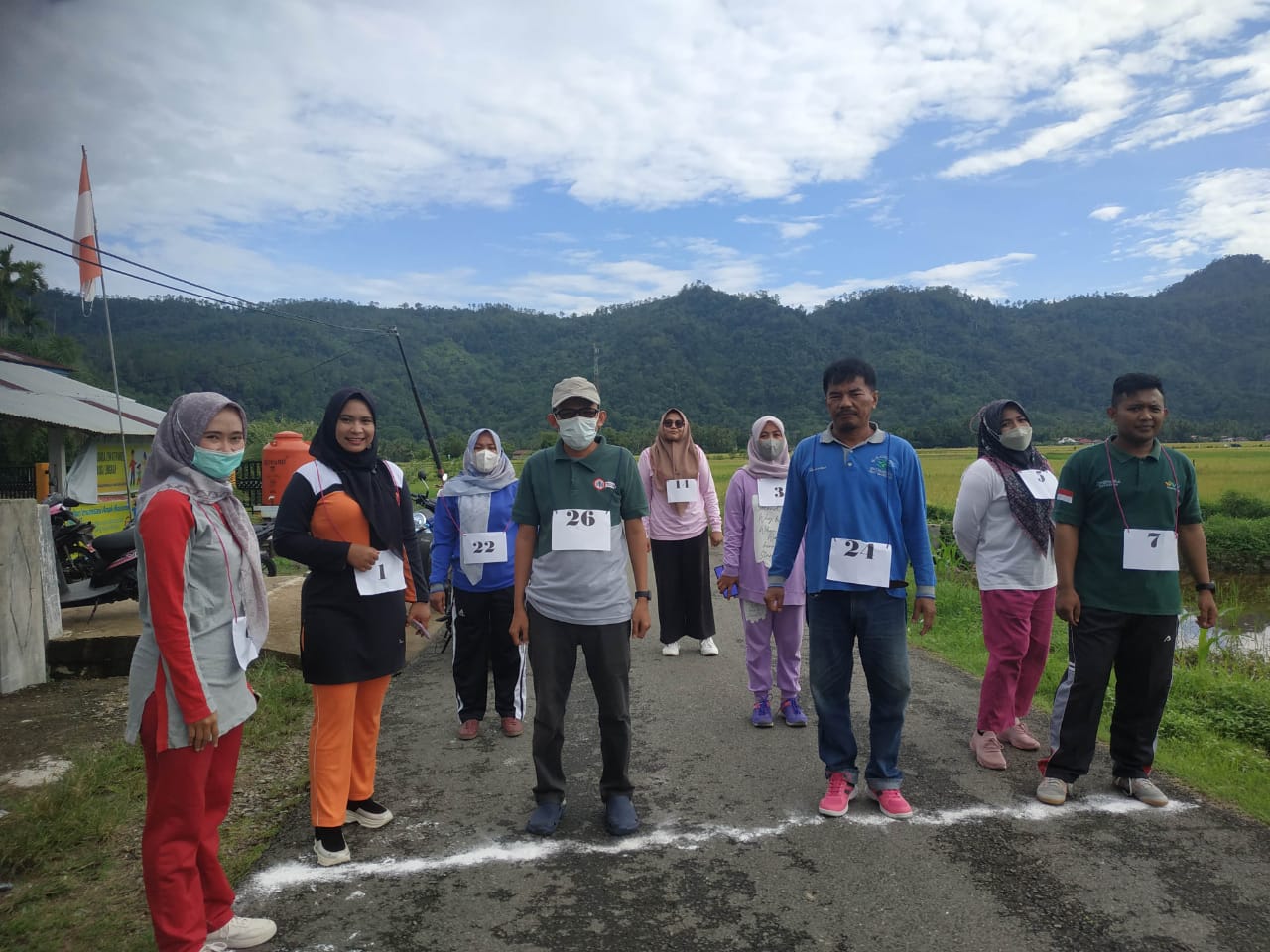 Kegiatan UKM terintegritas PTM ( deteksi dini pemeriksaan kesehatan) dan Tes bugaran, yang di laksan