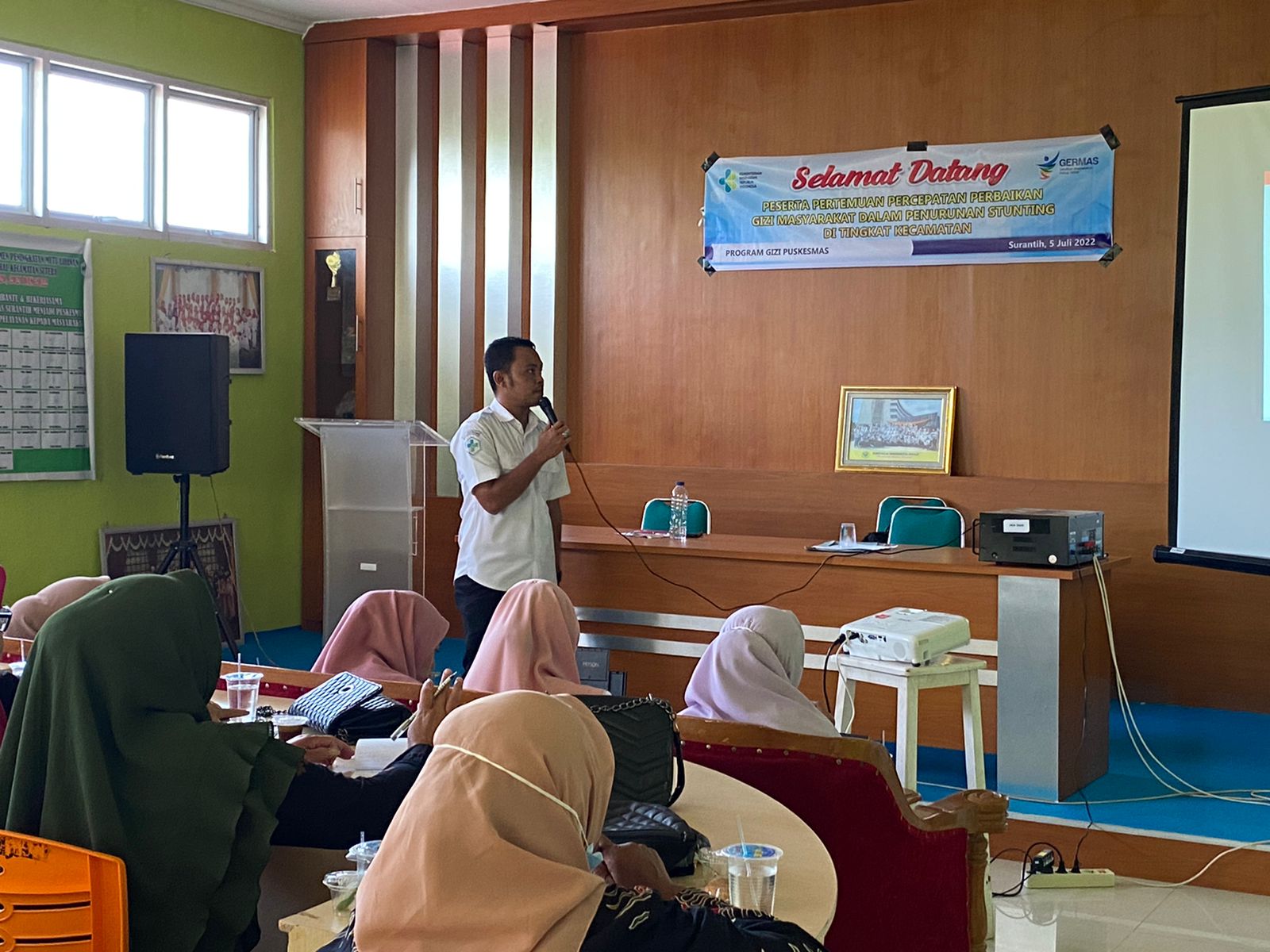 Kegiatan Pertemuan Percepatan Perbaikan Gizi Masyaakat dlm Penurunan Stunting di Puskesmas Surantih