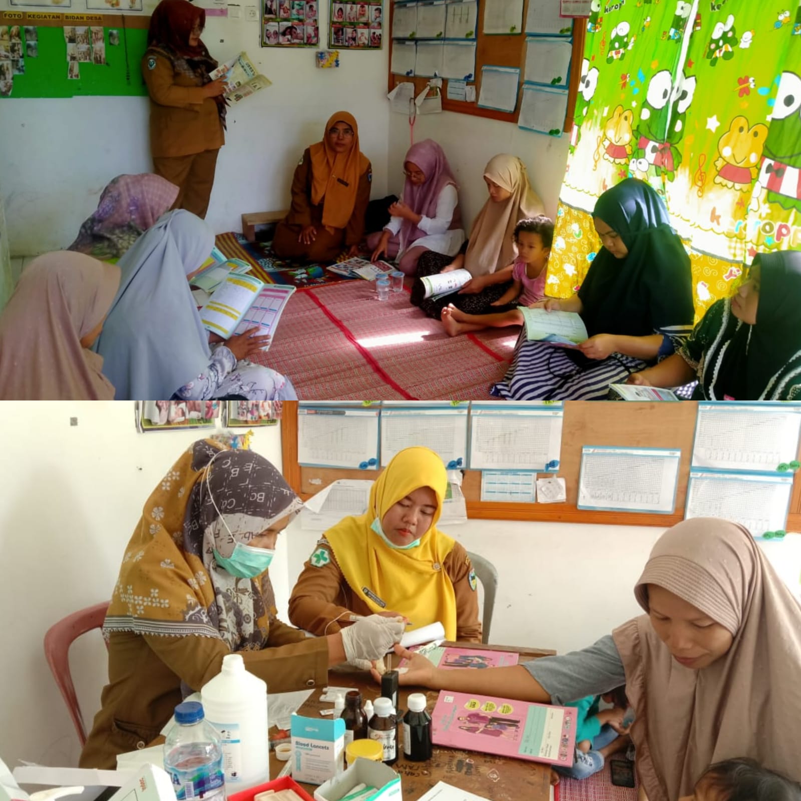 Pemeriksaan triple E (triple eliminasi) di poskesri Talaok  wilayah kerja Puskesmas Koto Berapak