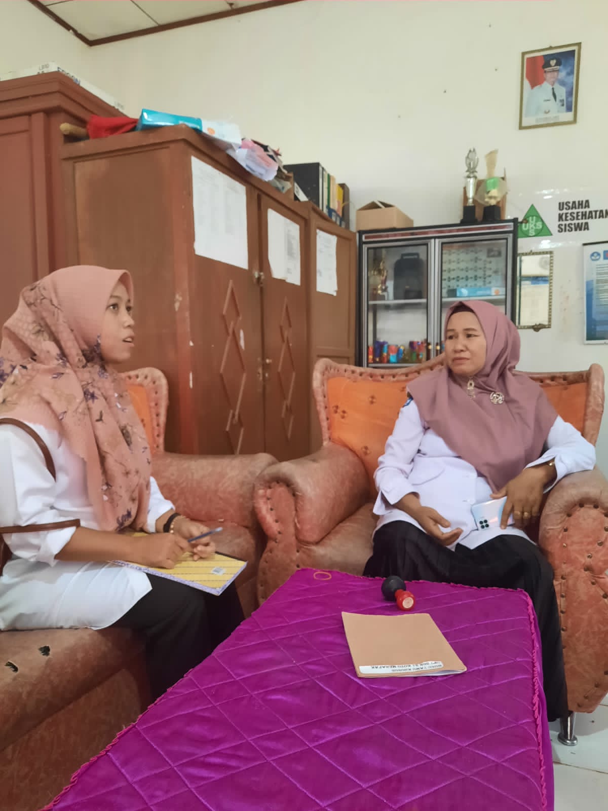 Tim Promkes dan Kesling Puskesmas Kayu Gadang lakukan Sosialisasi Germas ( Gerakan Masyarakat Sehat 