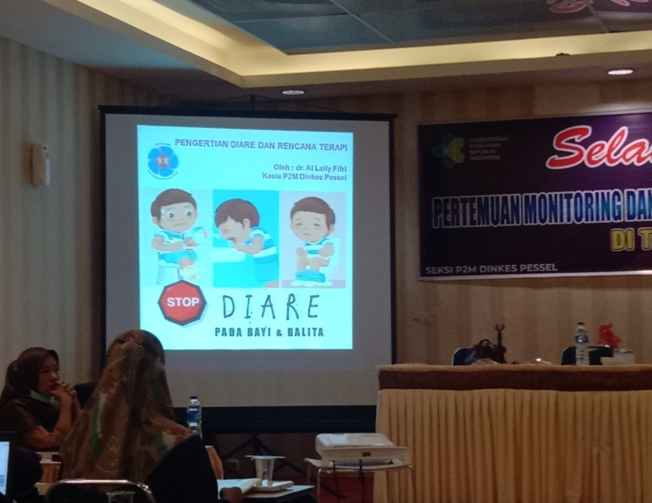 Pet. diare  Puskesmas Kayu Gadang hadiri Pertemuan Monitoring dan Evaluasi Pencatatan Pelaporan ISP 