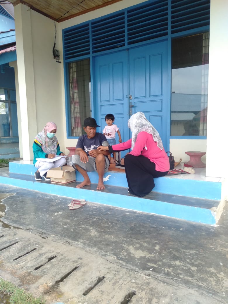 Giat kegiatan Pos UKK(Upaya Kesehatan Kerja) di kampung Ps.Gompong wilayah kerja Puskesmas kambang