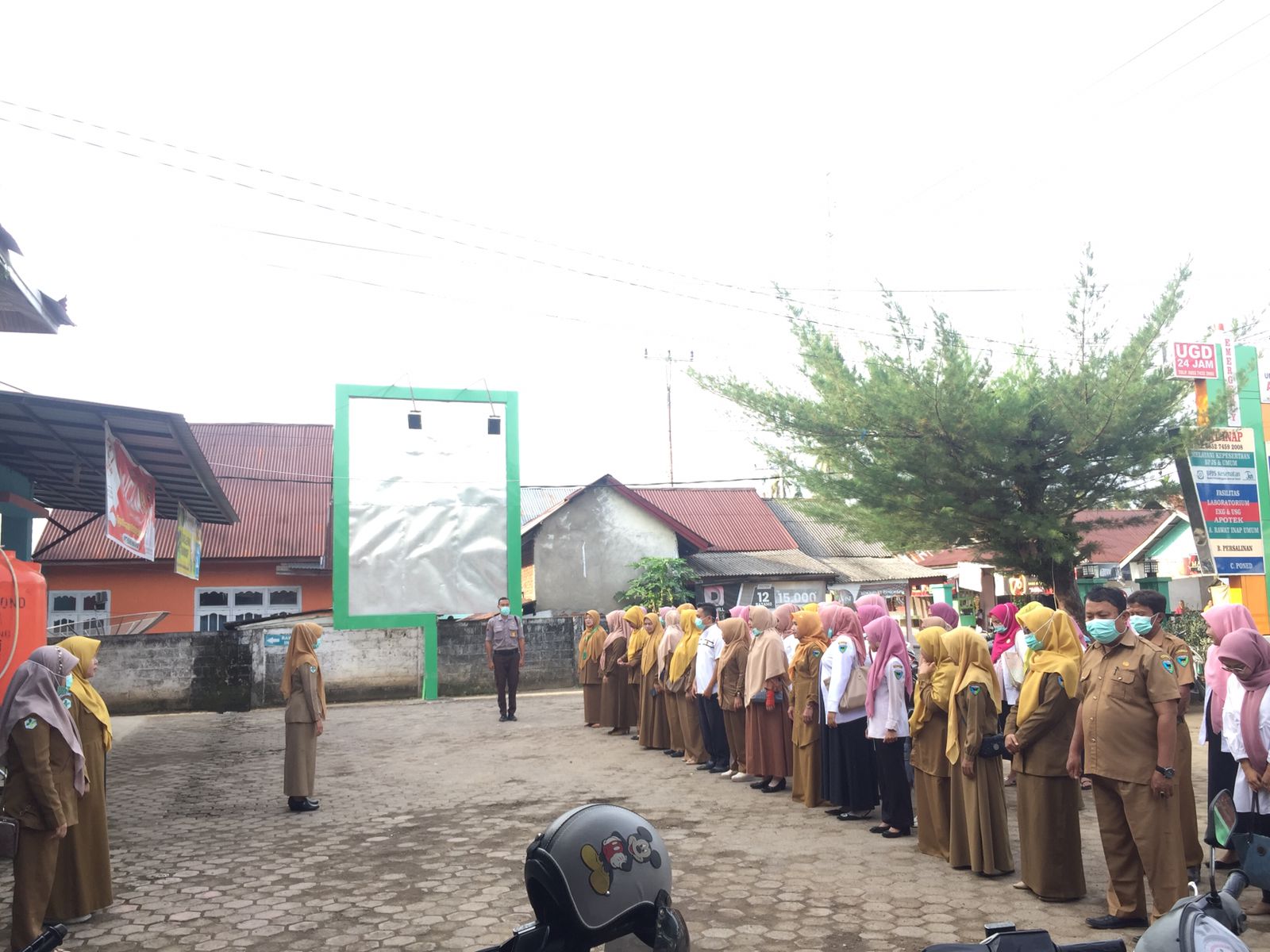  Puskesmas Air Haji laksanakan Apel Pagi Selasa 2 Agustus 2022