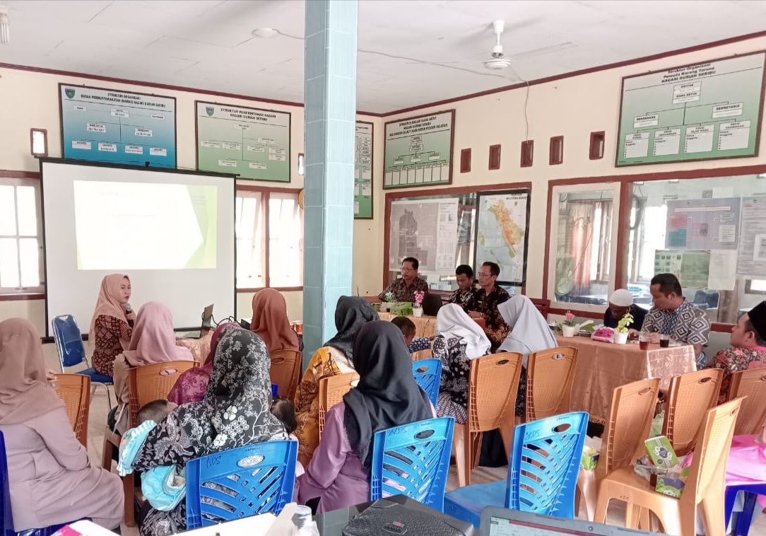 Puskesmas Tanjung Makmur bersinergi dalam menghadiri Pertemuan Rembug Stunting di Nagari Durian Seri