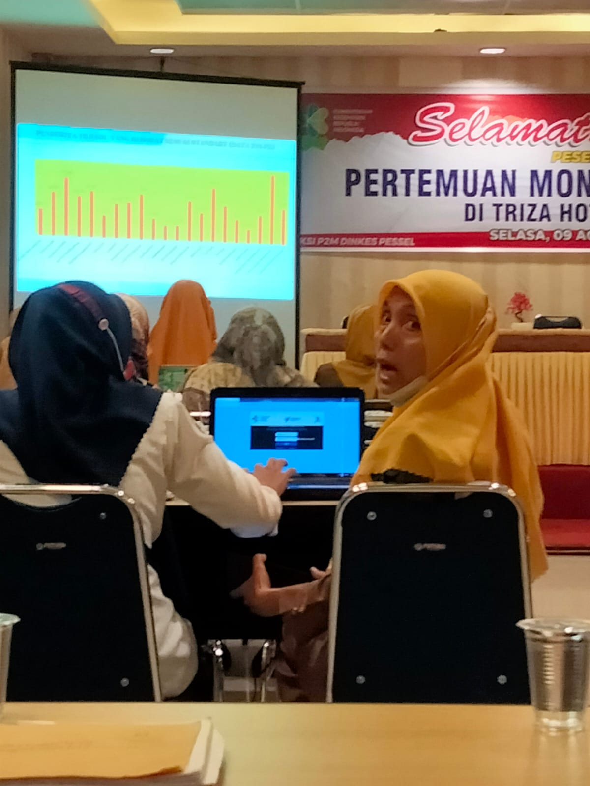 PJ Prog TB menghadiri pertemuan Monitoring dan Evaluasi Program TB se Kabupaten Pesisir Selatan