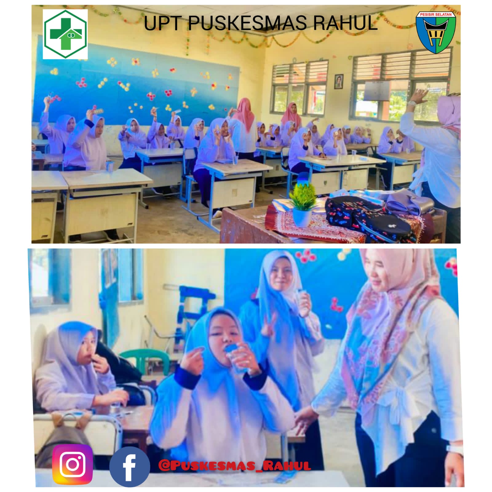 Pemberian Tablet Tambah Darah ( TTD ) pada Remaja Putri di SMPN 3 Rahul, Puskesmas Rahul 