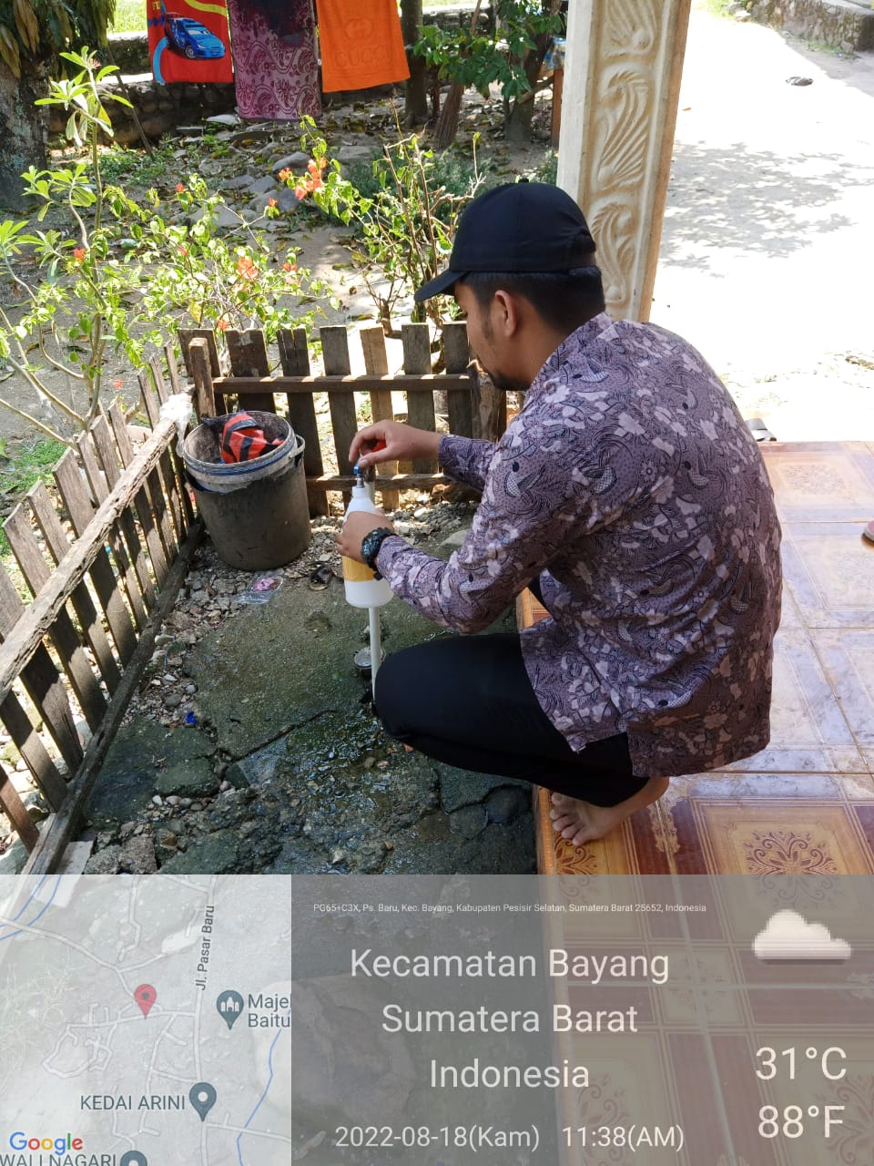 PENGAMBILAN SAMPEL AIR PDAM TIRTA LANGKISAU DINAGARI SAWAH LAWEH WIL. KERJA UPT. PUSKESMAS PASAR BAR