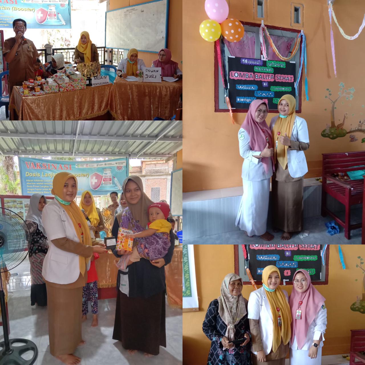 Puskesmas Tanjung Makmur Selasa tanggal 16 agustus 2022,  juri dalam lomba balita sehat di posyandu 