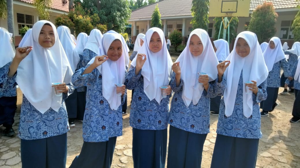 PEMBERIAN TABLET FE DI MTSN 11  LENGAYANG WILKER UPT PUSKESMAS KOTO BARU