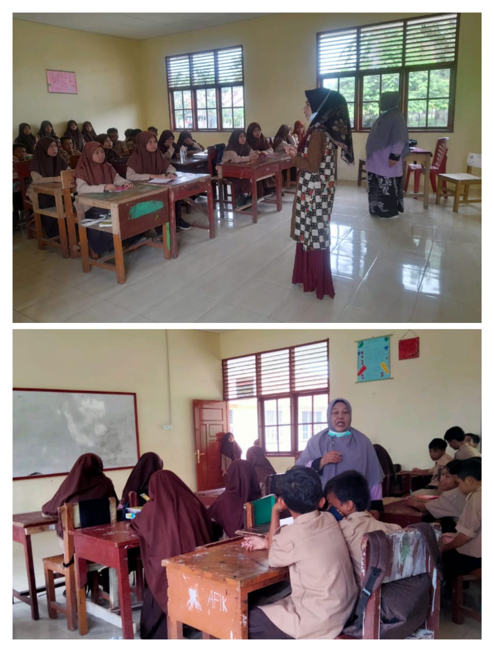 Puskesmas Air pura berikan edukasi kepada anak remaja dan usia sekolah terkait dengan Protokol keseh