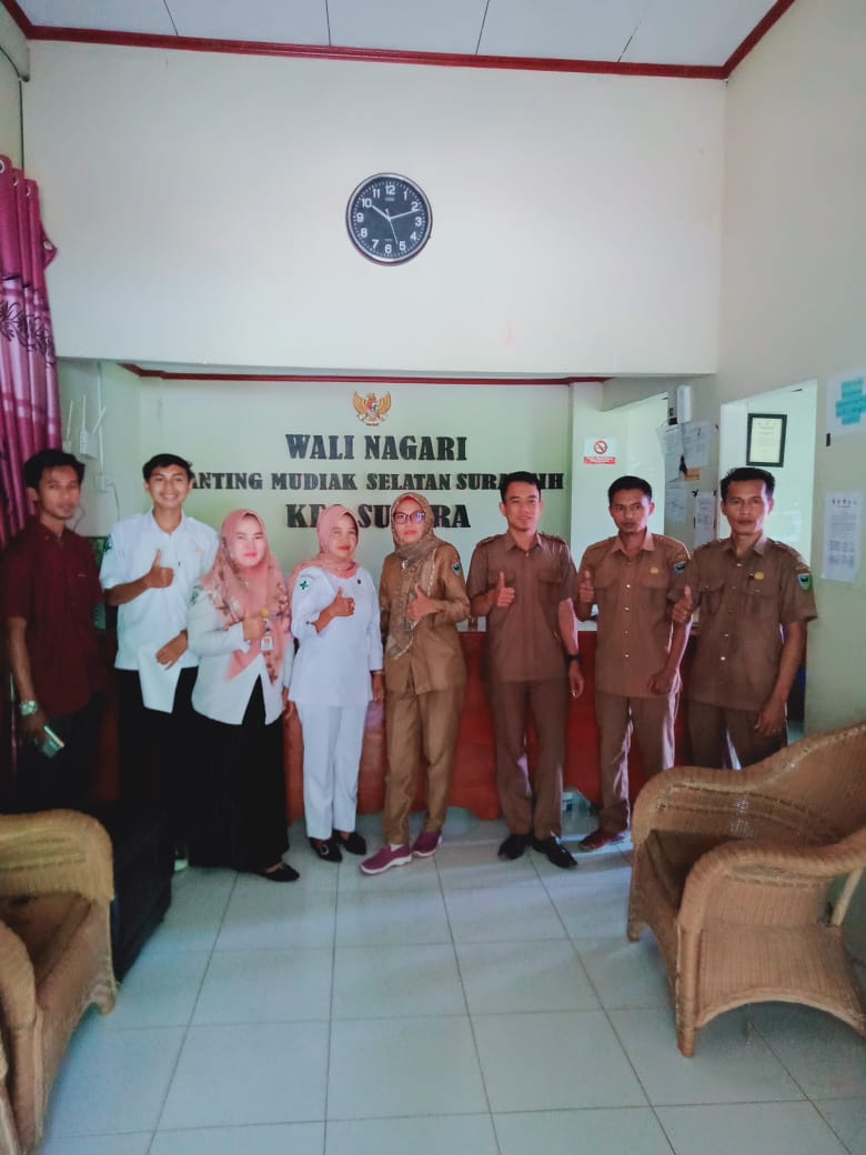 KUNJUNGAN PROGRAM UKK PUSKESMAS KAYU GADANG KE KANTOR WALI NAGARI GANTIANG MUDIAK SELATAN SURANTIH