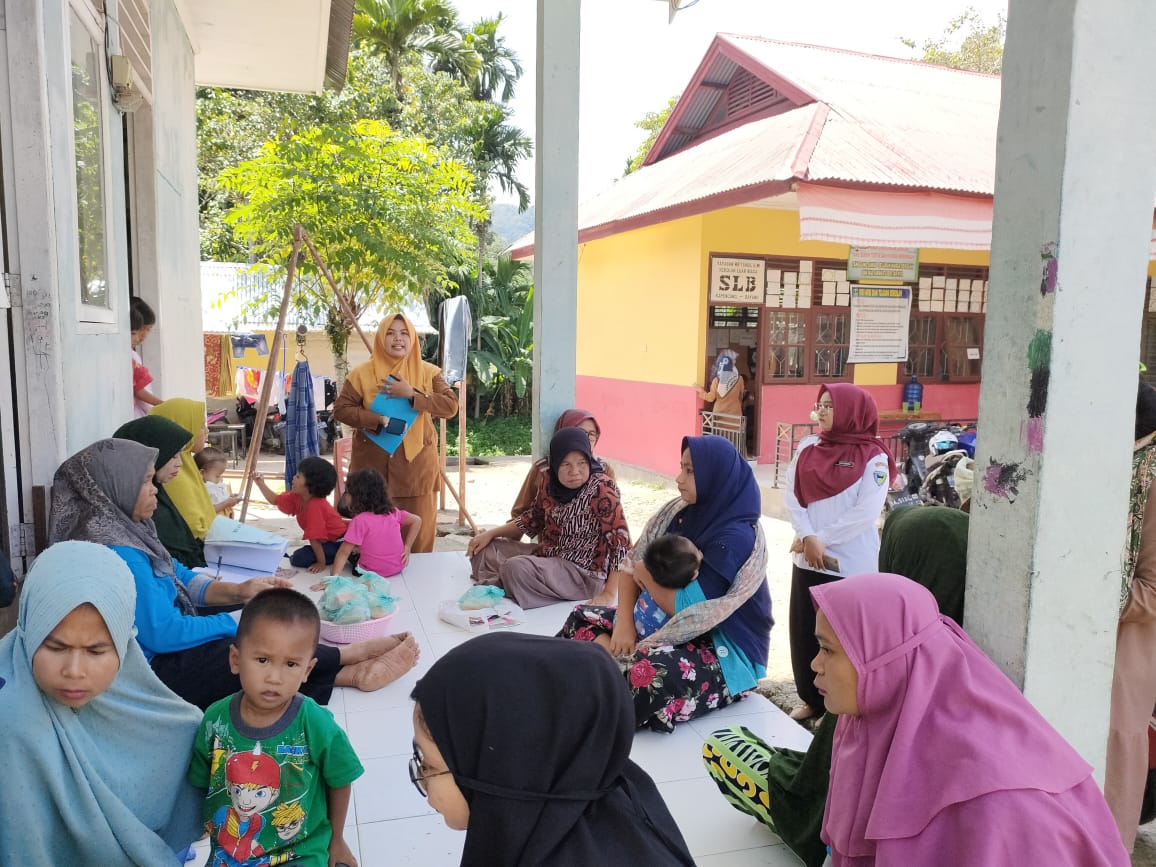 Puskesmas Koto Berapak lakukan monitoring dan pembinaan di posyandu mawar merah  kampung kapencong 