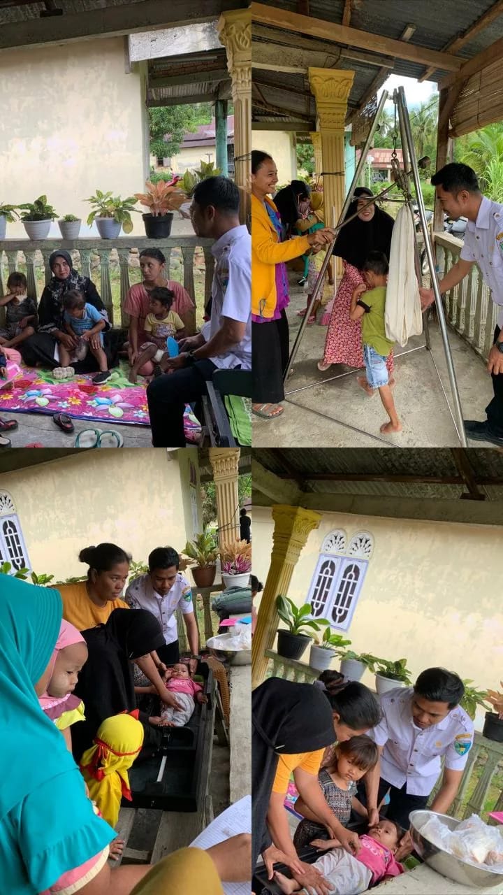 Pusk. Barung2 Belantai lakuk an edukasi/ penyuluhan dan pembinaan di posyandu zamrud, koto luar di k