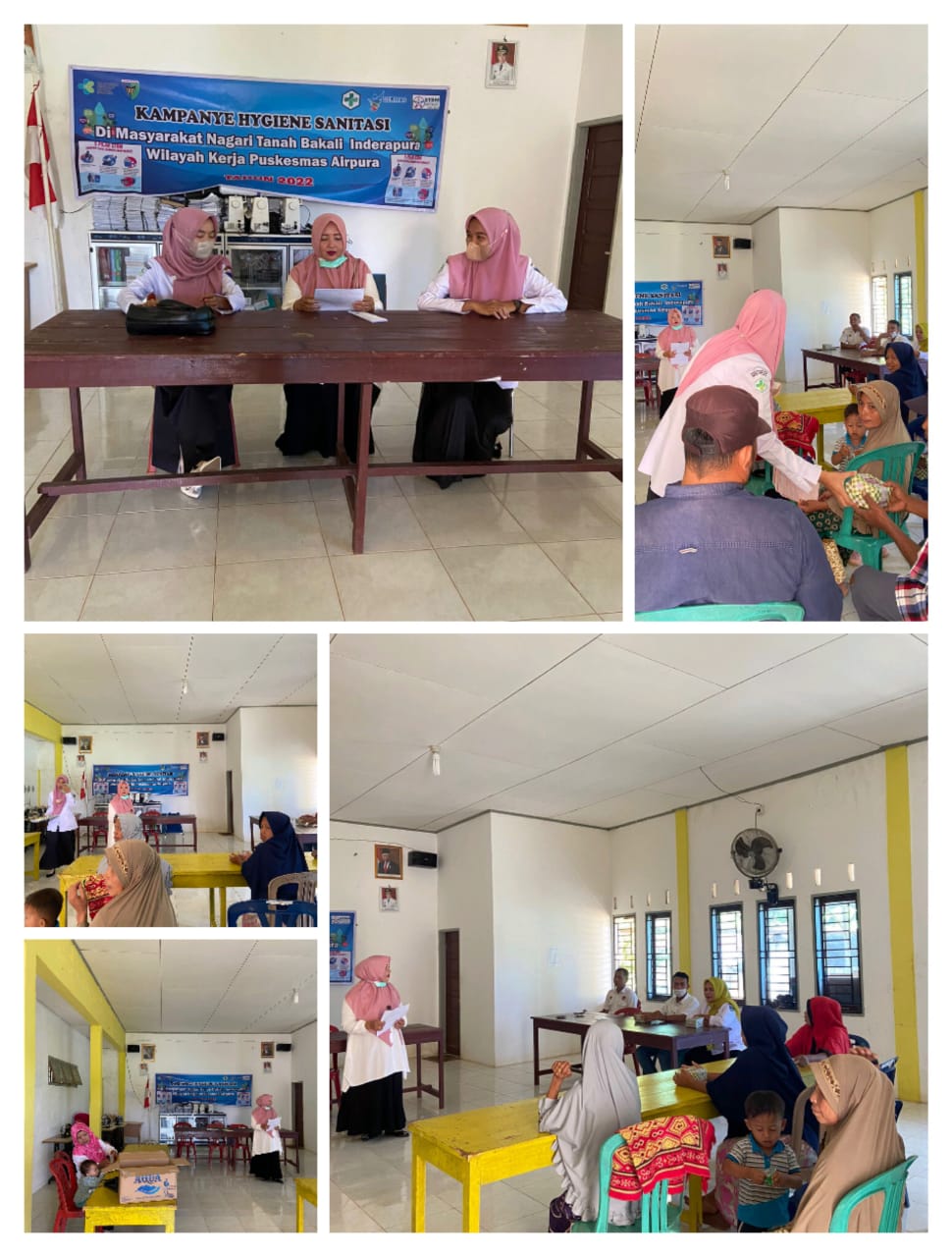 PUSKESMAS AIRPURA laksanakan Kampanye Hygiene Sanitasi di kantor Wali Nagari Tanah Bakali 