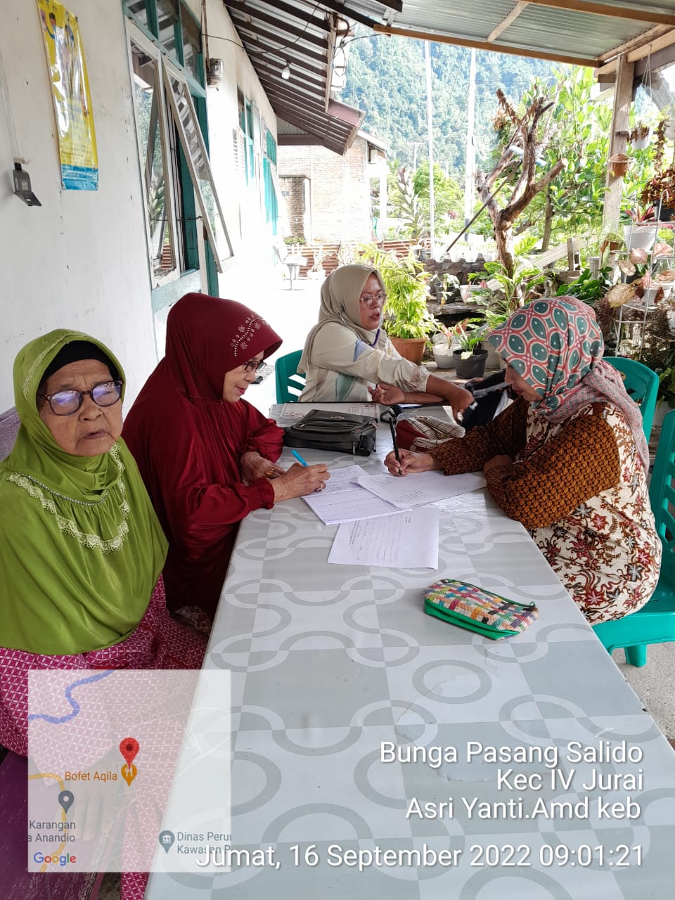 PUskesmas Salido  lalsanakan Posyandu Lansia Al Mukmin Nagari Bunga Pasang Salido 