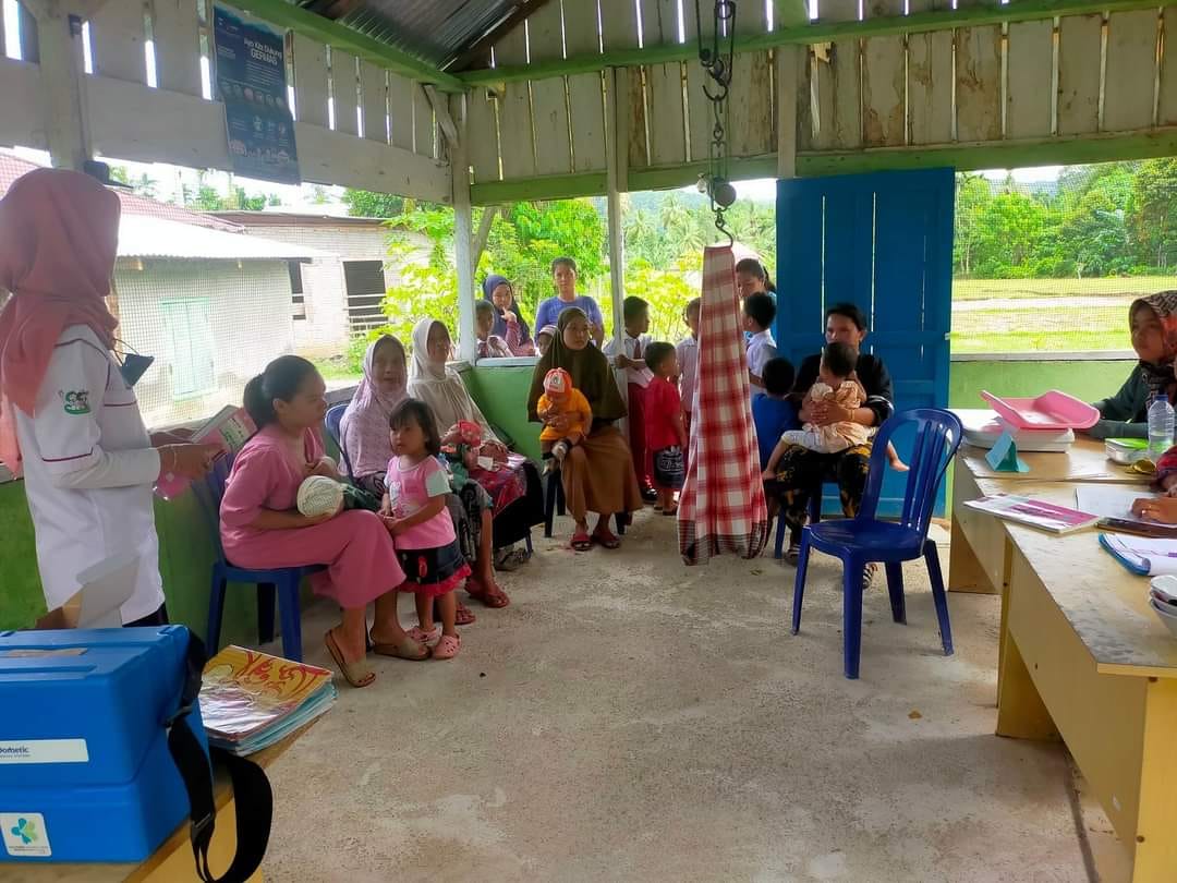Puskesmas Pasar Kuok.. Pelaksanaan kegiatan Promkes dan Gizi tentang penyuluhan di Posyandu 