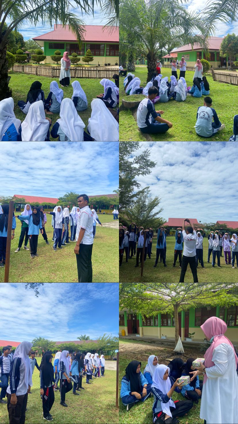 Puskesmas Air pura laksanakan Pembinaan Kesehatan Olahraga pada anak sekolah, tes kebugaran, Cek tin