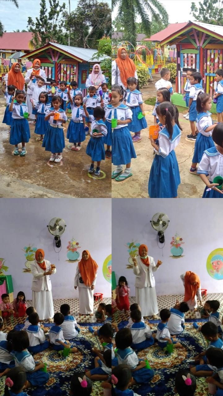 PUSKESMAS AIRPURA,   Kolaborasi Program UKGS dan Program Anak SDIDTK ke TK Sapta