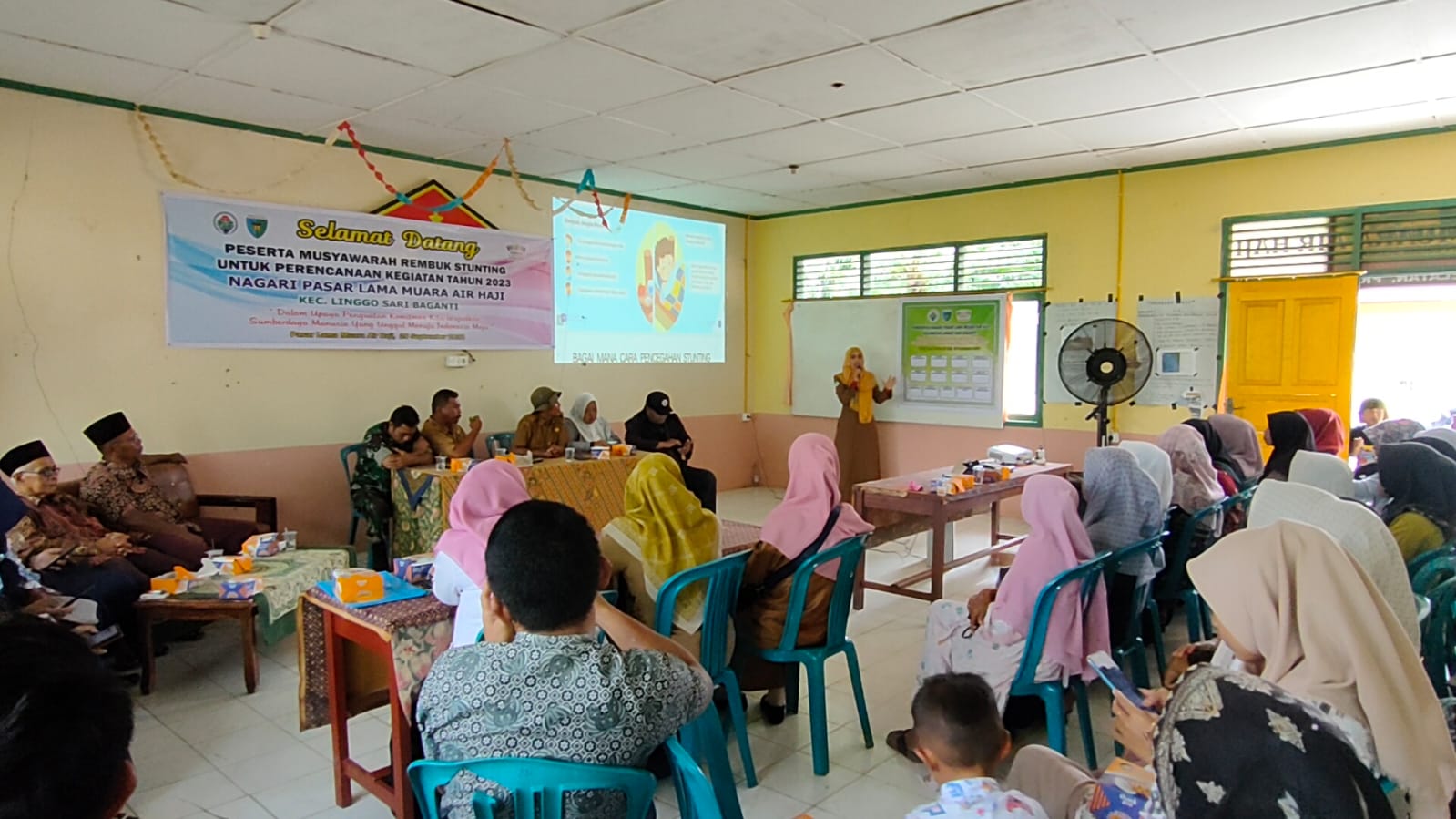 Puskesmas Air Haji hadiri Rembuk Stunting di 3 Nagari Yakni : Air Haji Barat, Pasar Lama Air Haji, M