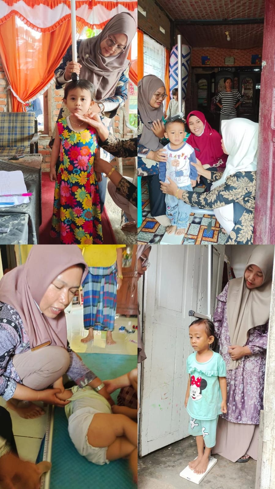 Petugas Gizi Puskesmas Koto Berapak bersama bidan desa melakukan validasi Balita Stunting di nagari 