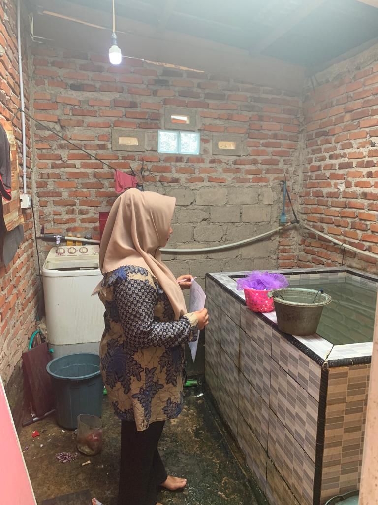 Puskesmas  Tapan lakukan pendataan sarana sanitasi tingkat rumah tangga,IKL sarana , Pemantauan Jent