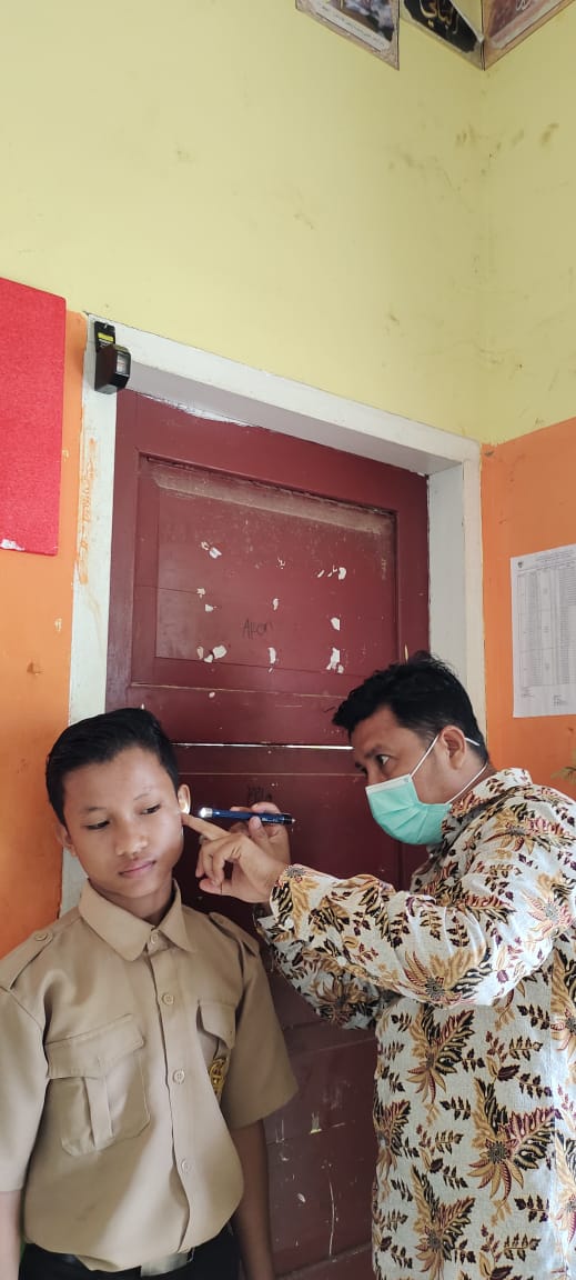 Puskesmas Balai Selasa Laksanakan Penjaringan kesehatan di SMP 3 Ranah Pesisir