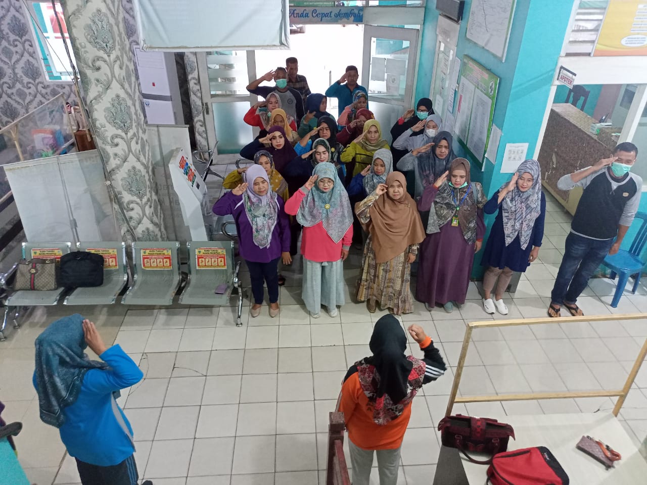 PAGI DENGAN CURAH HUJAN DIPUSKESMAS AIR HAJI. SABTU,24 SEPTEMBER 2022.
