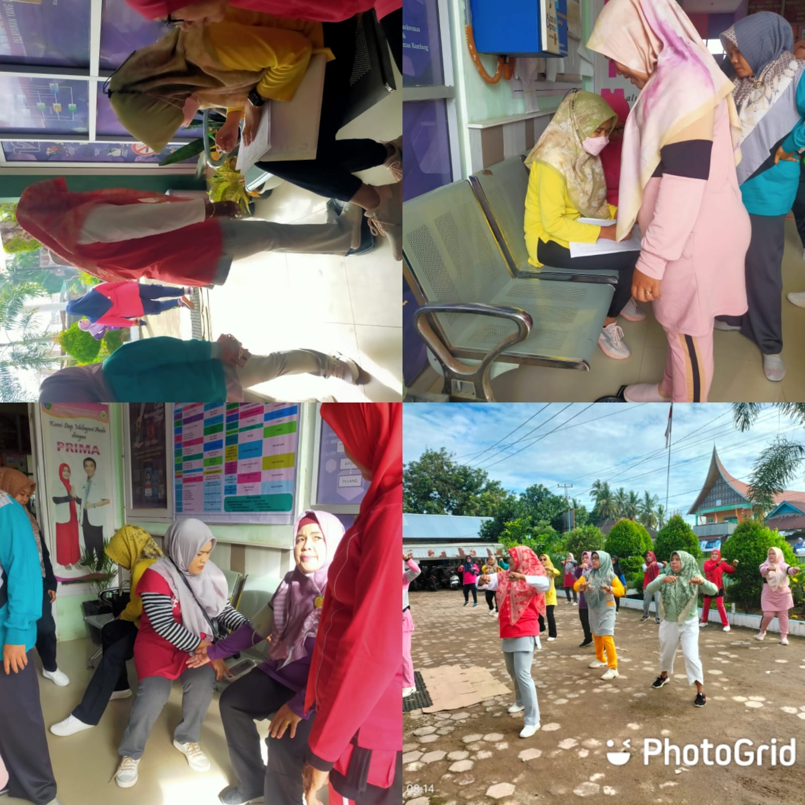 Kegiatan pemeriksaan kesehatan Kesjaor dengan staf Puskesmas Kambang.