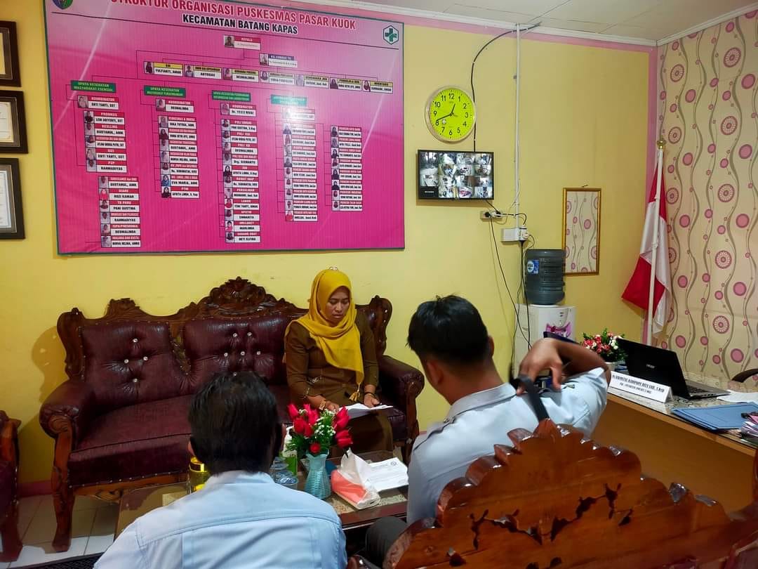 Kunjungan balik dari Petugas PDAM kabupaten Pesisir Selatan ke Puskesmas Pasar Kuok.