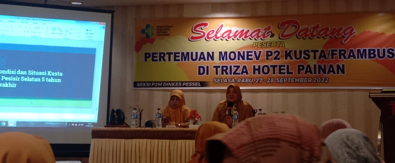  Puskesmas Kayu Gadang hadiri Pertemuan Monev P2 Kusta/Frambusia Kabupaten Pesisir Selatan di Triza 