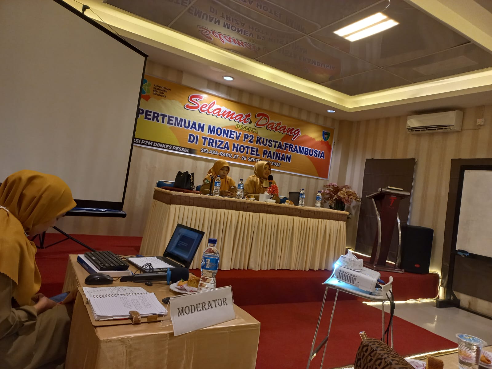  Puskesmas Air Haji menghadiri Pertemuan Monev P2 Kusta/Frambusia Kabupaten Pesisir Selatan di Triza