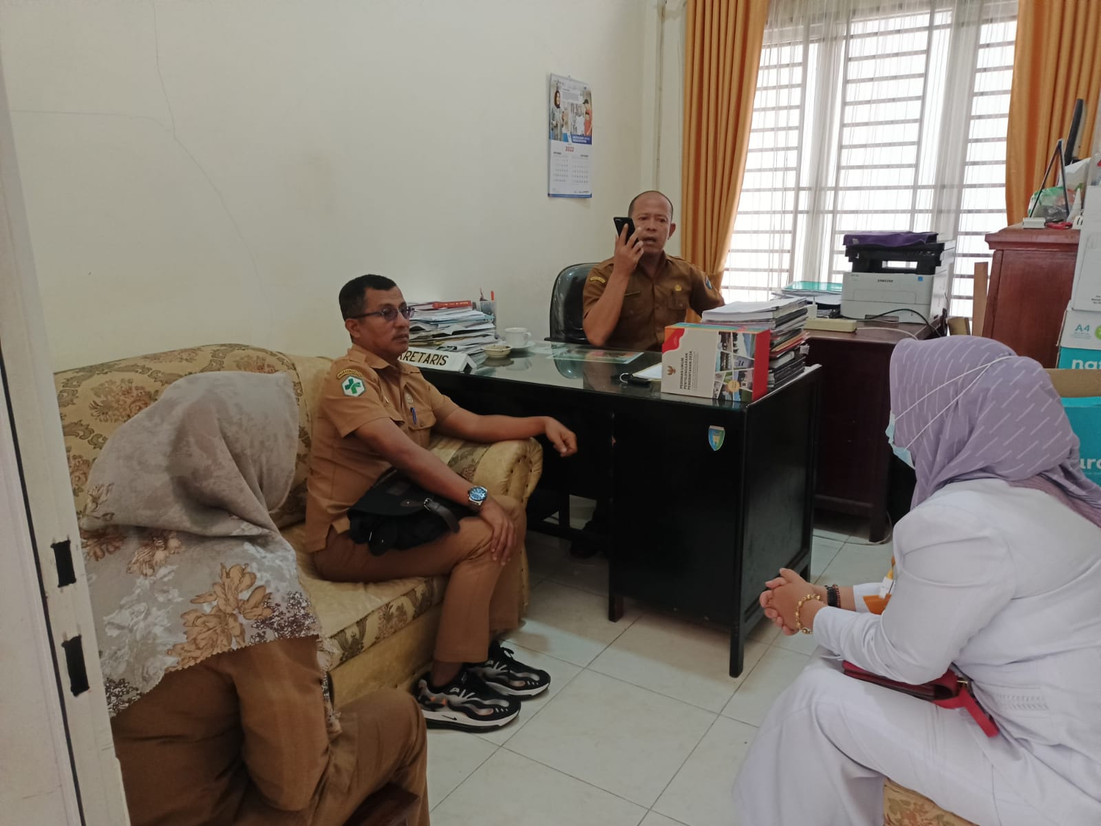 Puskesmas Surantih dan Bides sei sirah lakukan Advokasi kpd seknag Surantih utk menindak lanjuti mas