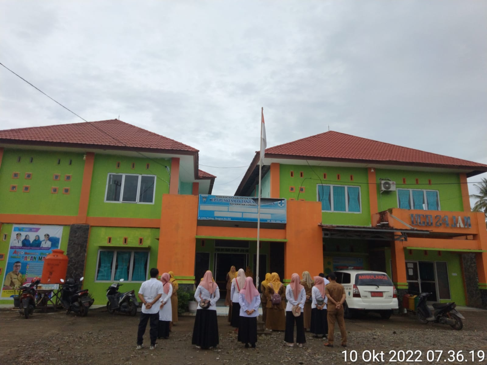 Senin, 10  Oktober2022 KEGIATAN APEL PAGI PUSKESMAS TANJUNG BERINGIN 