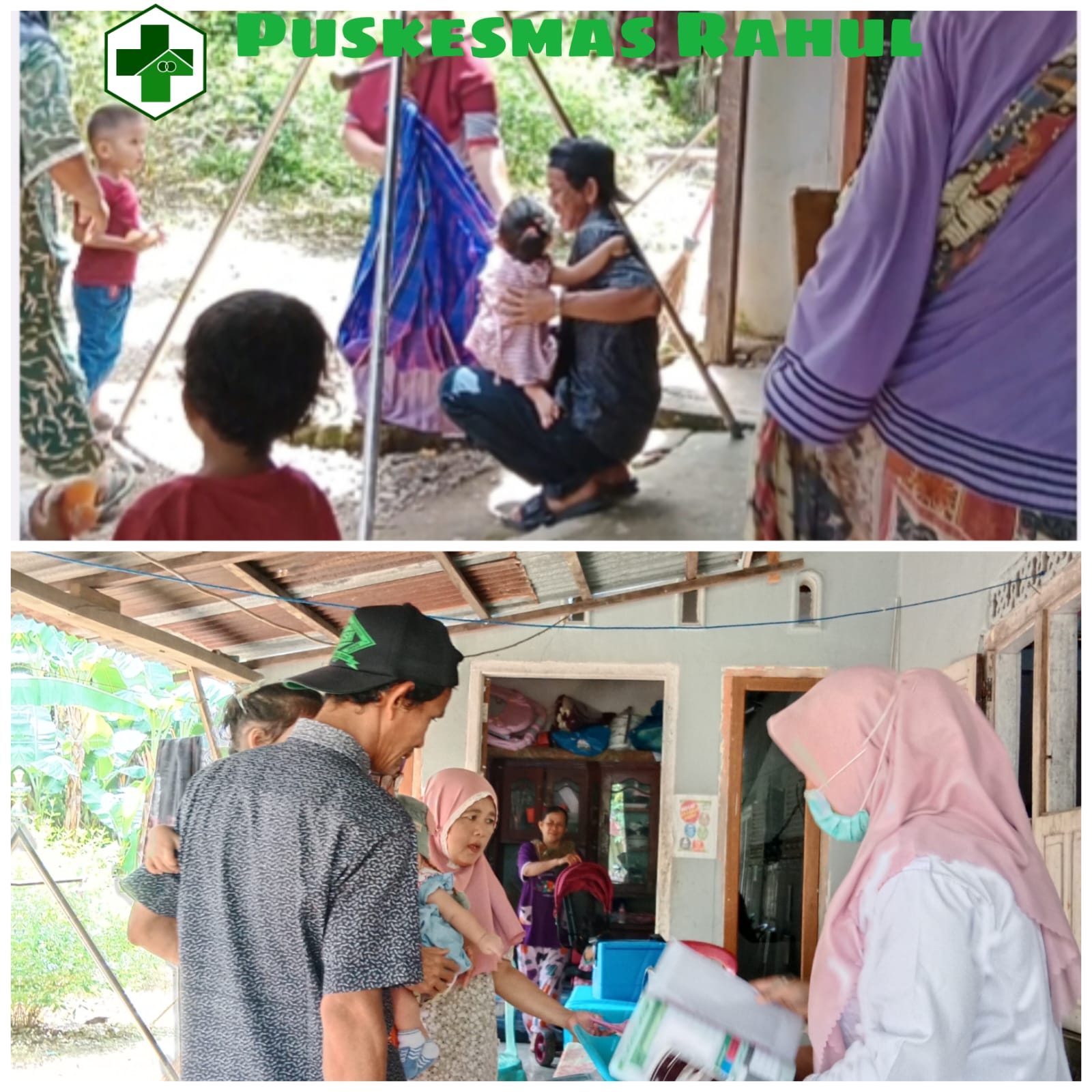 SUAMI SIAGA MEMBAWA ANAK KE POSYANDU  Puskesmas Rahul, Kamis, 13/10/2022