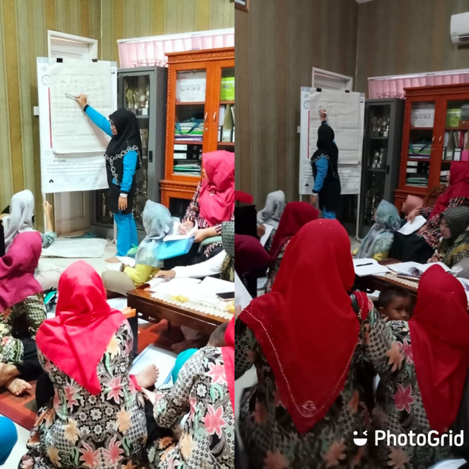 PUSK KAMBANG Laksanakan  Pertemuan bidan desa dengan program gizi tentang evaluasi laporan bulanan d