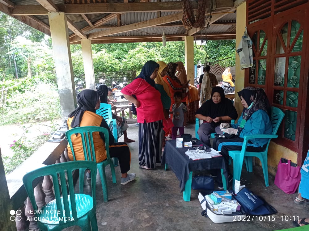 KEGIATAN POSBINDU PTM DAN LANSIA DINAGARI NYIUR MELAMBAI  PUSK Balai Selasa, 
