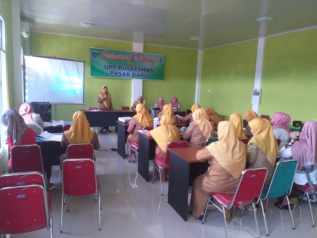 PUSKESMAS PASARBARU PERTEMUAN SINGKRONISASI DAN VALIDASI LAPORAN BIDAN DESA DENGAN PENGELOLAH PROGRA