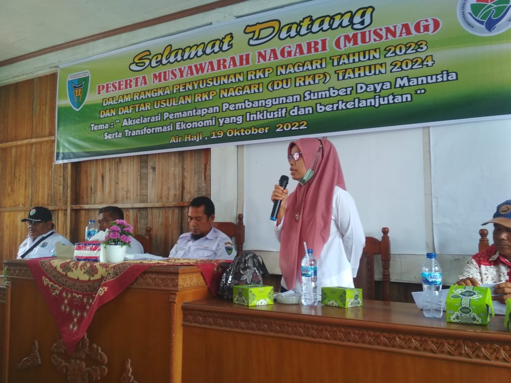 Puskesmas Air haji menghadiri Musnag nagari air haji .