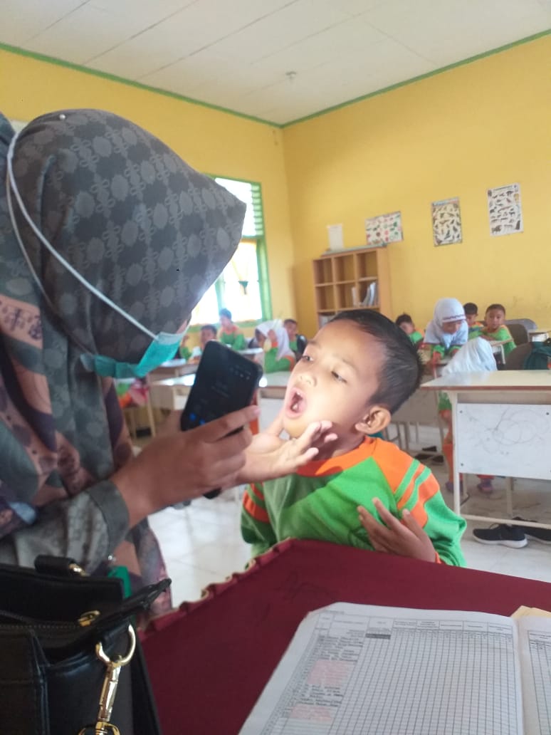 Pelaksanaan penjaringan kesehatan di wilayah kerja Puskesmas Balai Selasa  dilaksanakan di SDN 27 Ko
