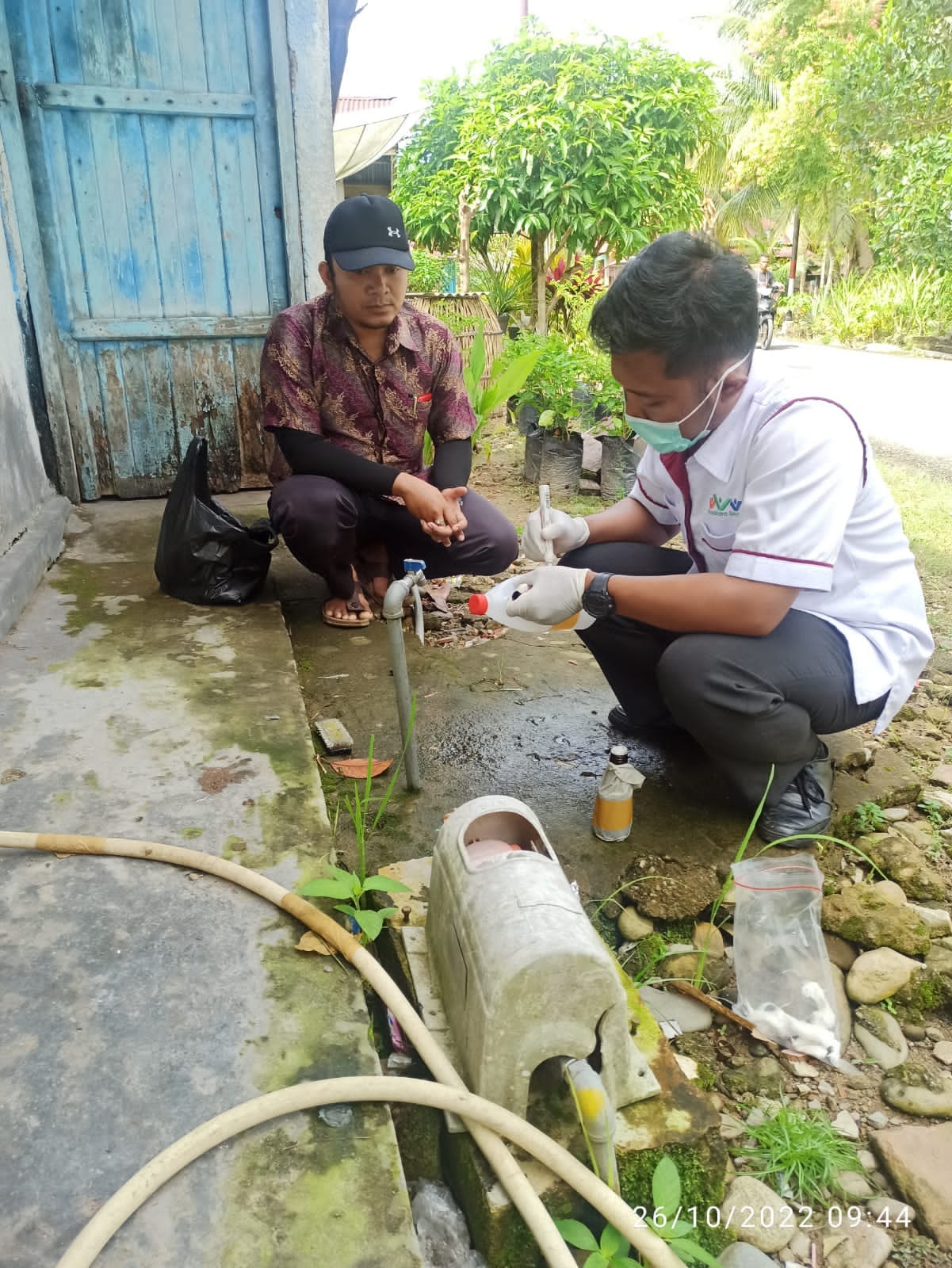 PENGAMBILAN SAMPEL AIR PDAM TIRTA LANGKISAU DI WILAYAH KERJA PUSKESMAS IV KOTO MUDIK