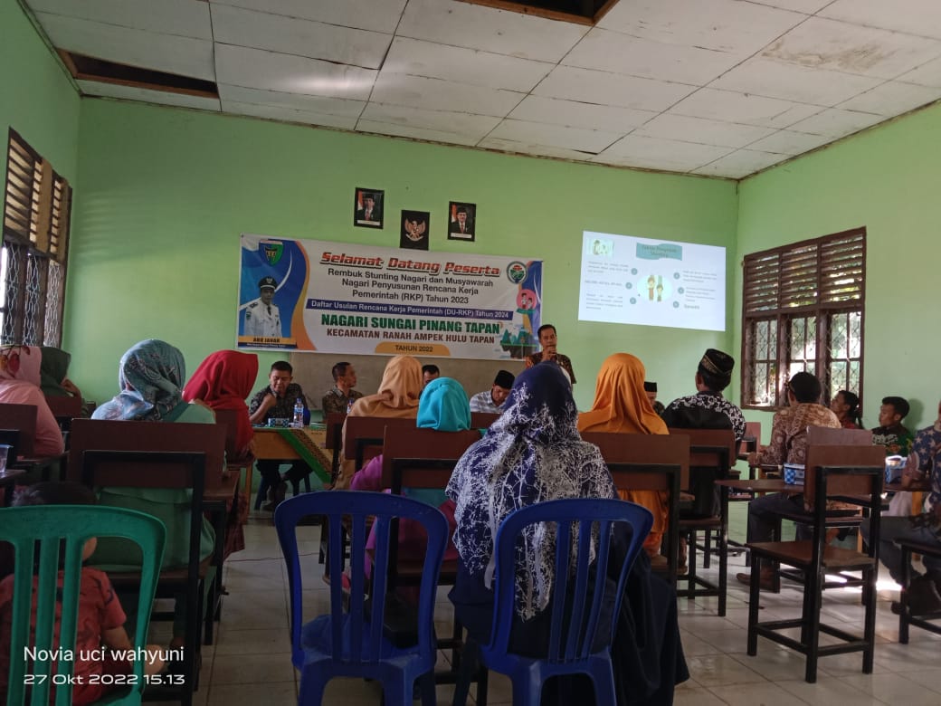 PUSKESMAS RAHUL MENGIKUTI REMBUK STUNTING NAGARI SUNGAI PINANG TAPAN