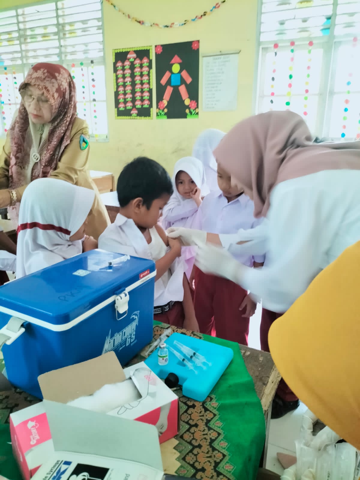 PELAKSANAAN BIAS ( Bulan imunisasi Anak Sekolah) wilayah kerja Puskesmas Kambang