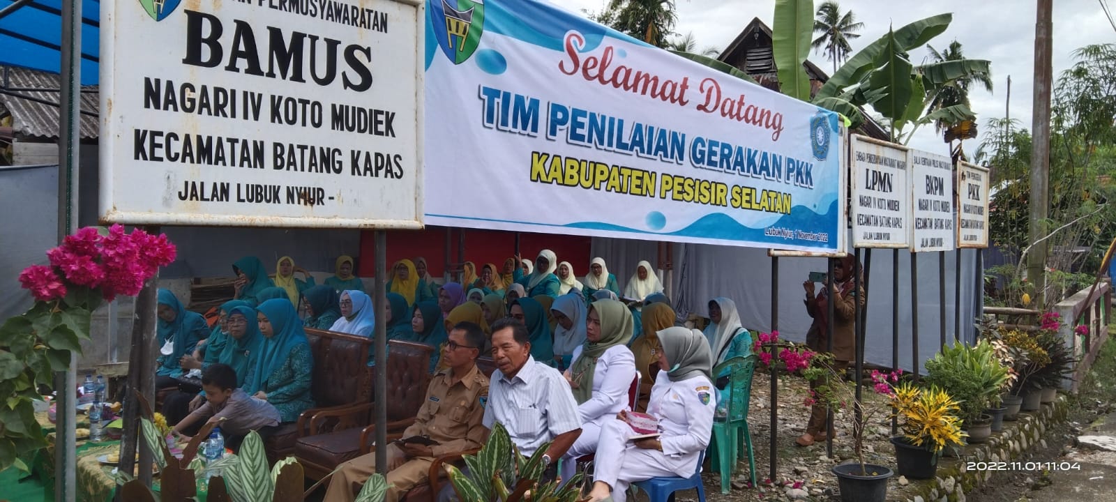 Puskesmas IV koto mudi hadiri acara Penilaian Gerakan PKK tingkat kabupaten pesisir selatan di Nagar