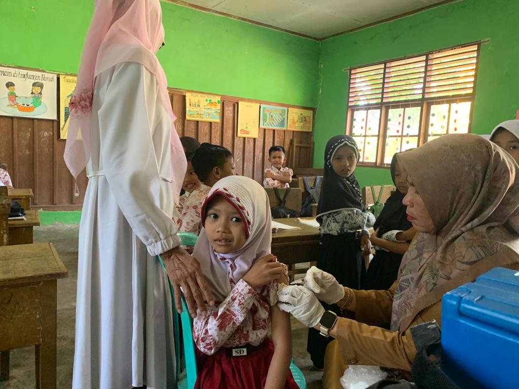 Selasa, 2 November 2022   PELAKSANAAN BIAS ( Bulan imunisasi Anak Sekolah) WILAYAH KERJA PUSKESMAS K